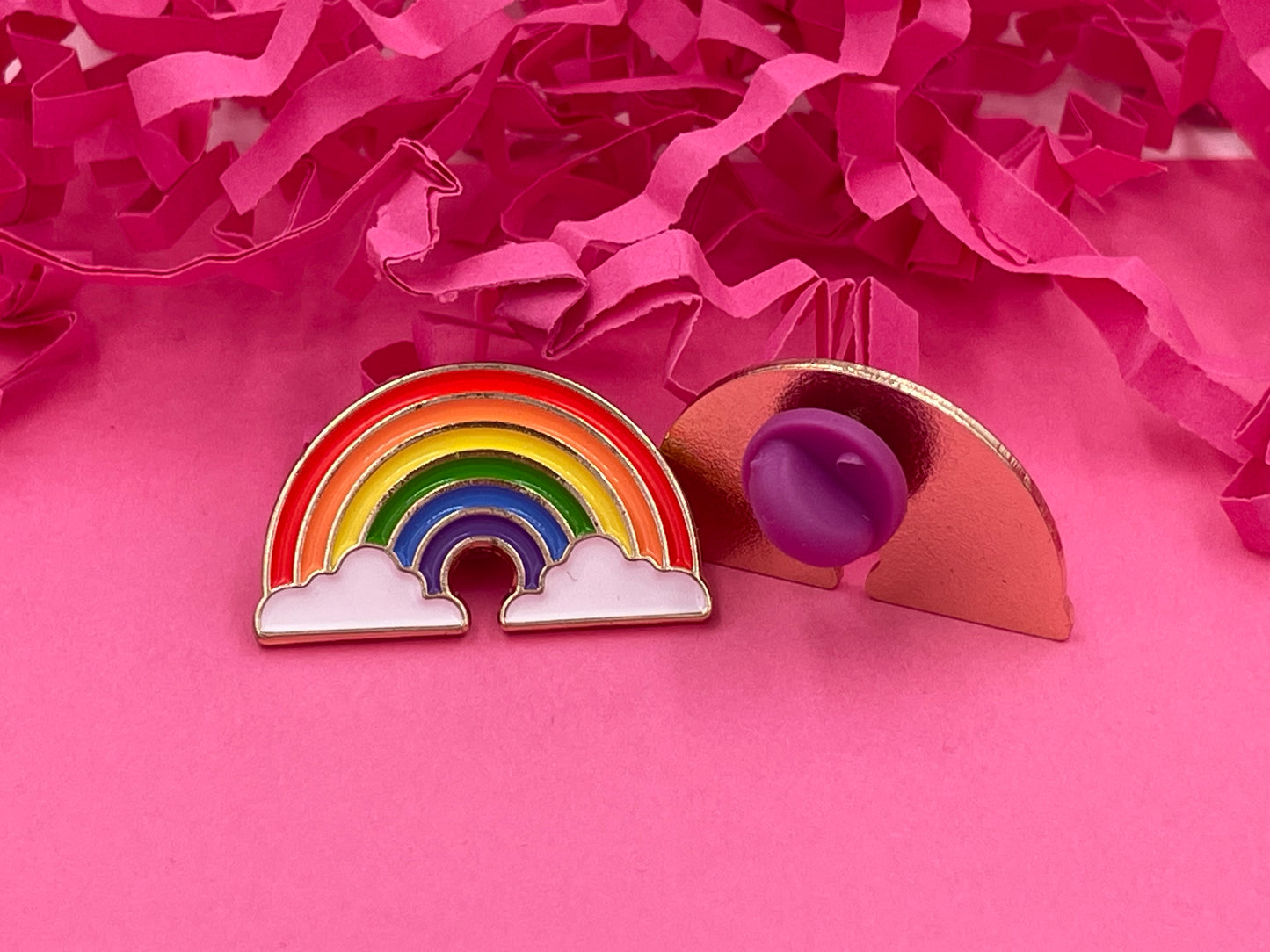 Rainbow Enamel Pin Badge | Stocking Filler | Teacher Gift | Well Being Gift | Lanyard