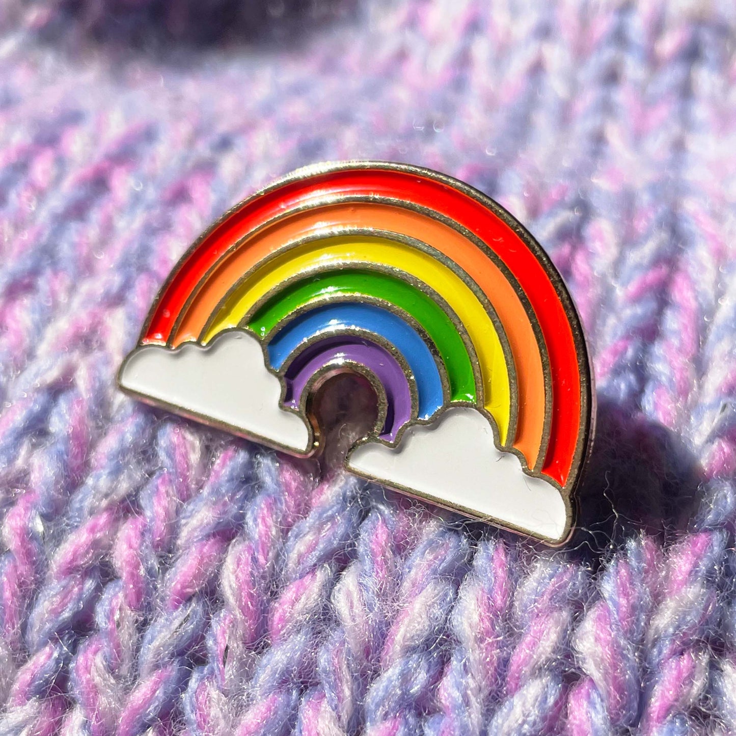Rainbow Enamel Pin Badge | Stocking Filler | Teacher Gift | Well Being Gift | Lanyard