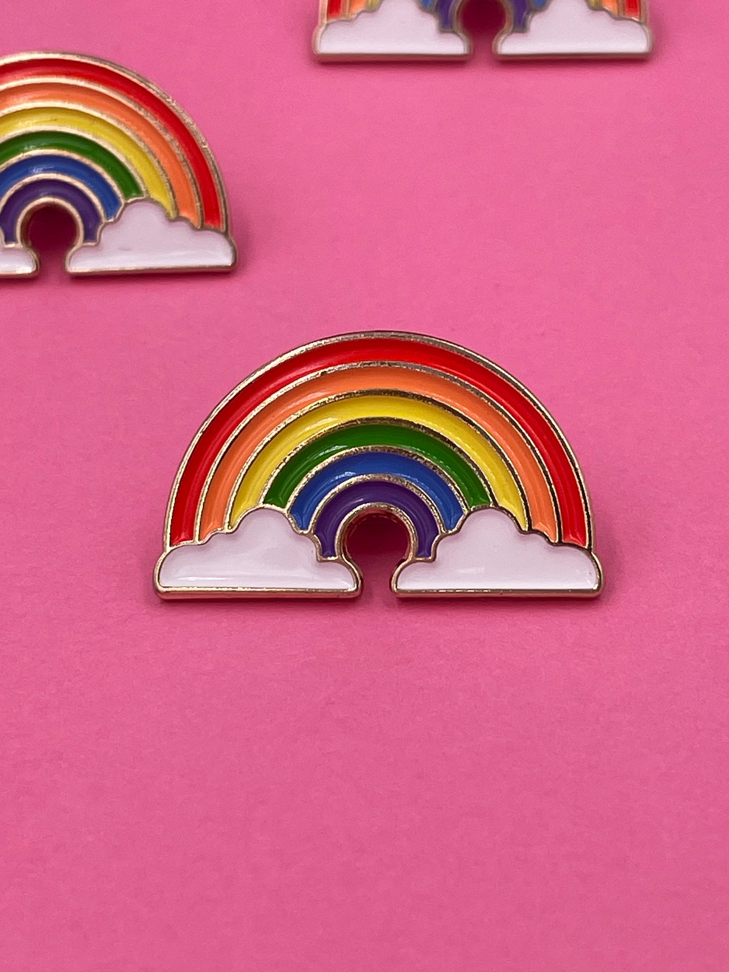 Rainbow Enamel Pin Badge | Stocking Filler | Teacher Gift | Well Being Gift | Lanyard