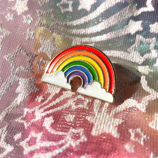 Rainbow enamel pin badge