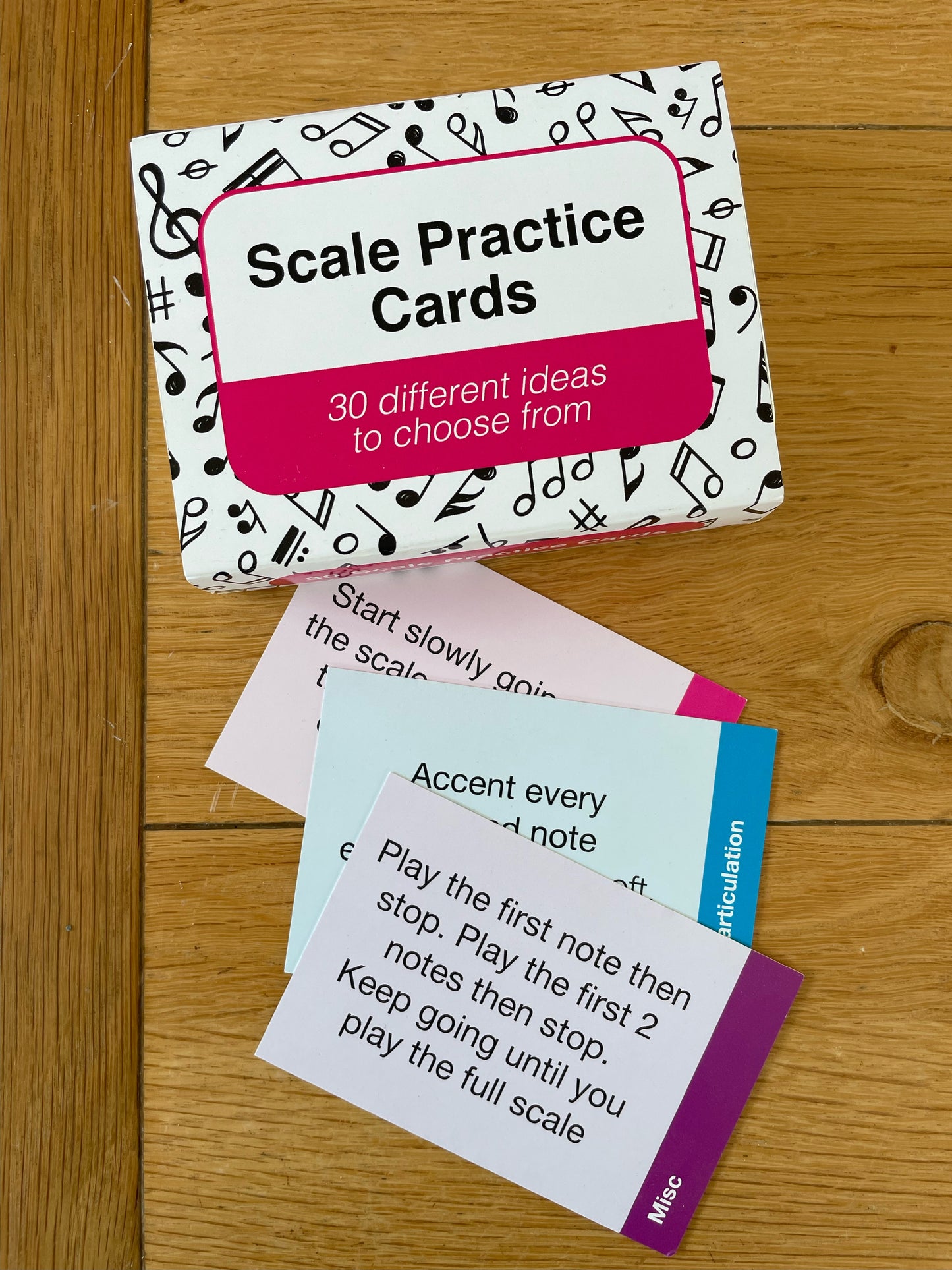 Music Scale Practice Cards